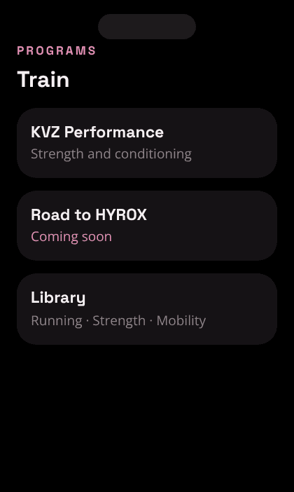 Programs in the KVZ Online app